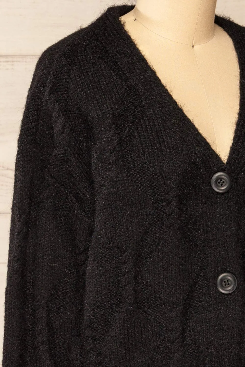 Eggje Black | Button-Up Knit Cardigan sold by Boutique 1861 product image thumbnail 4