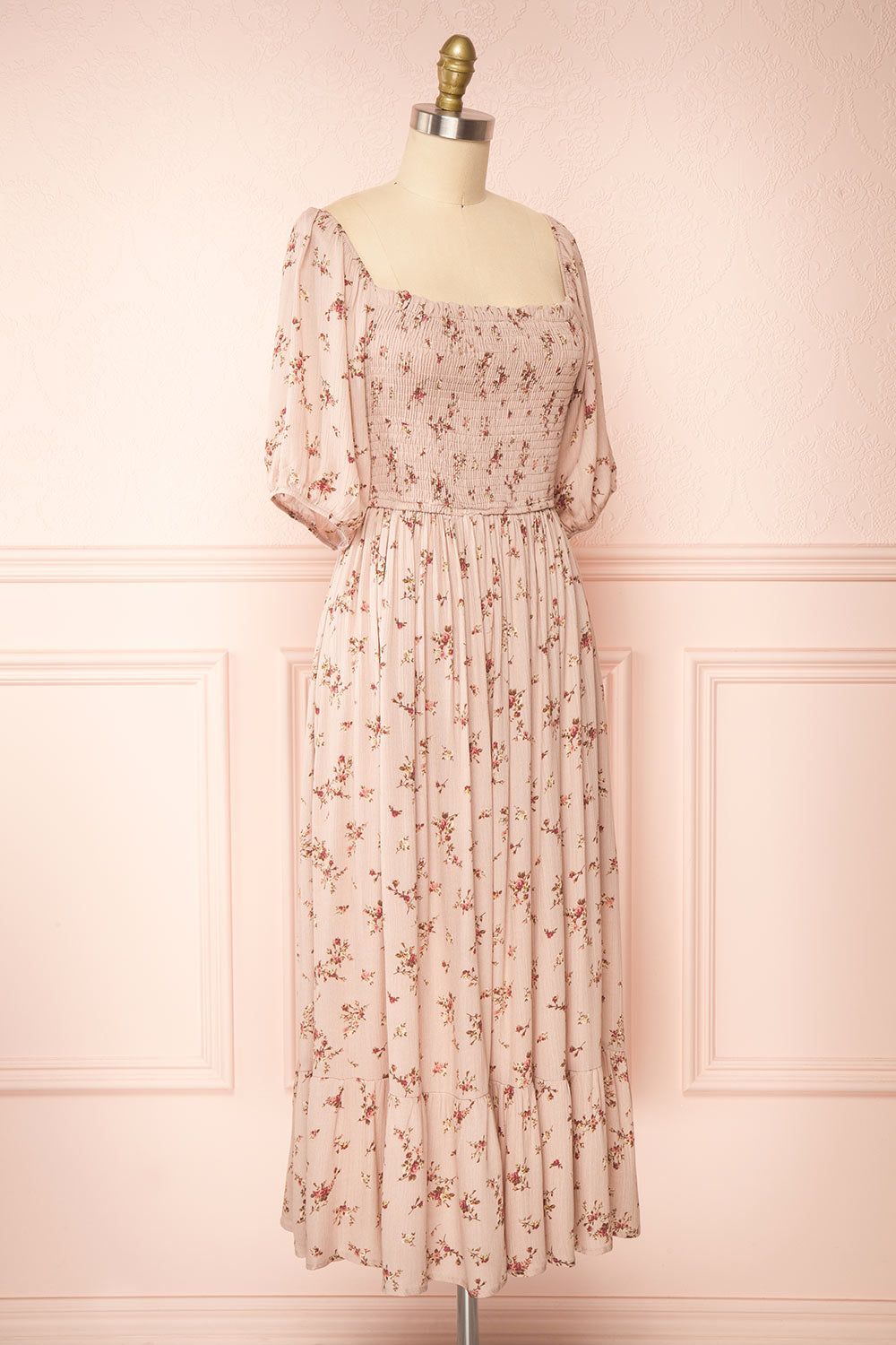 Alka | Square Neck Floral Midi Dress sold by Boutique 1861 product image thumbnail 4