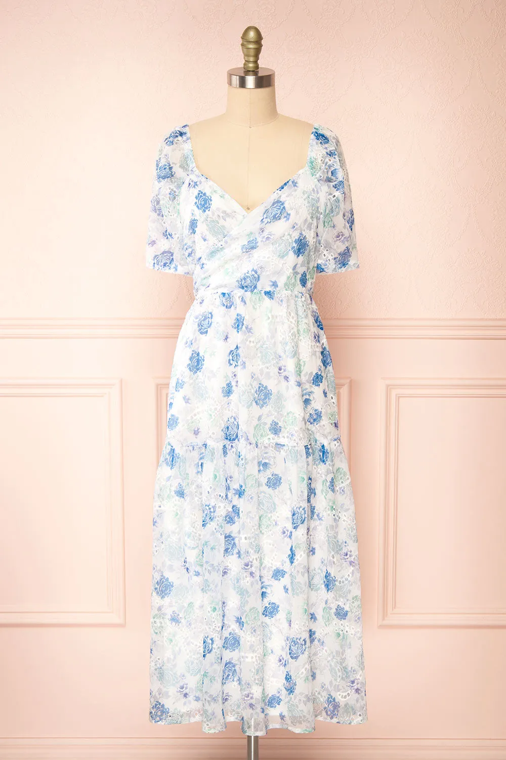 Netty | Floral Midi Wrap Dress sold by Boutique 1861