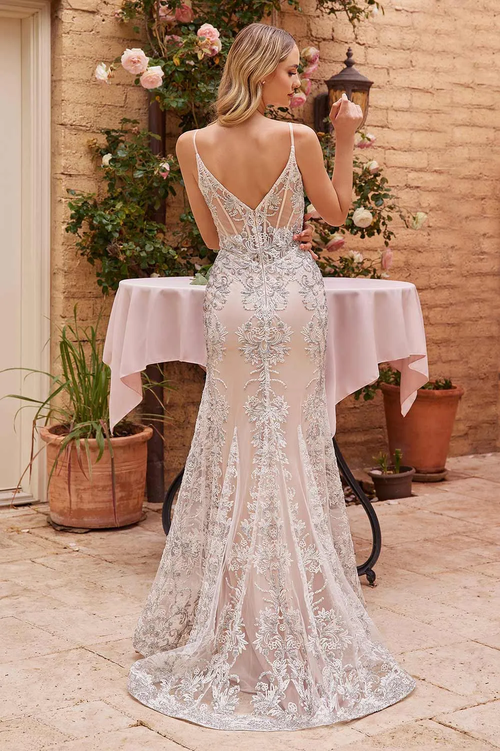 Evanthe | Crystals Mermaid Wedding Dress sold by Boutique 1861 product image thumbnail 3
