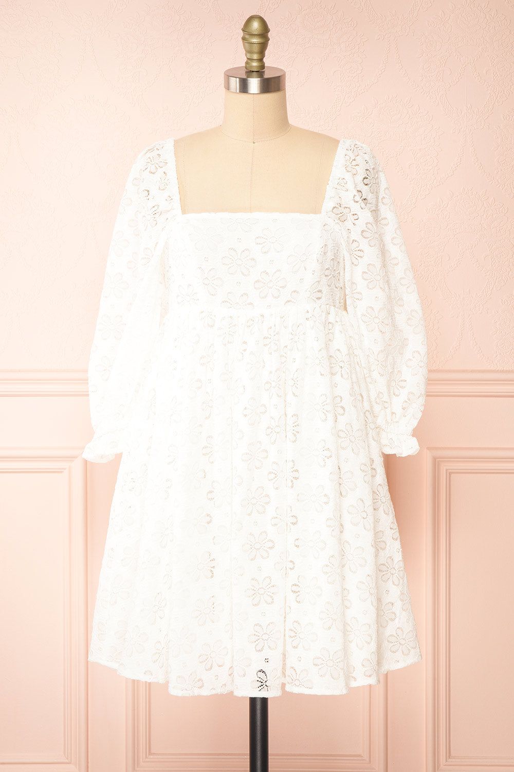Rosenie | White Lace Babydoll Dress sold by Boutique 1861