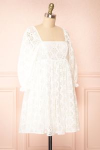 Rosenie | White Lace Babydoll Dress sold by Boutique 1861