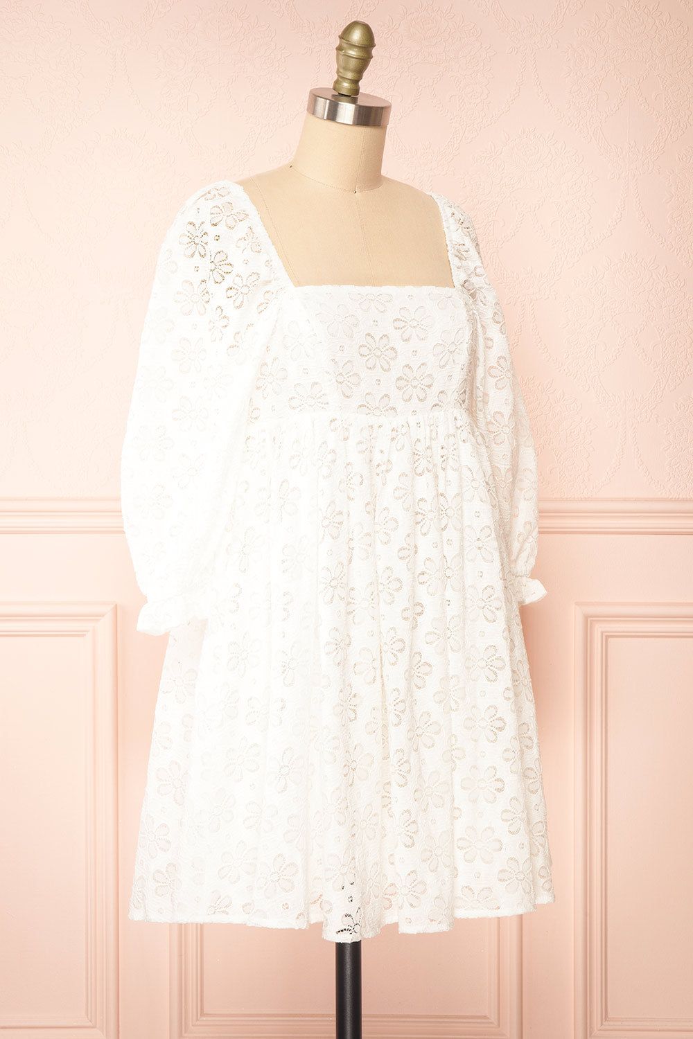 Rosenie | White Lace Babydoll Dress sold by Boutique 1861 product image thumbnail 4