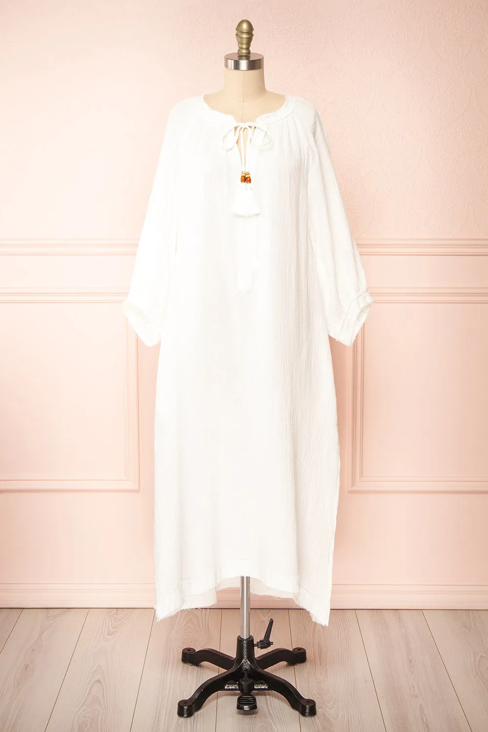 Raisa | Ivory Shift Midi Dress sold by Boutique 1861