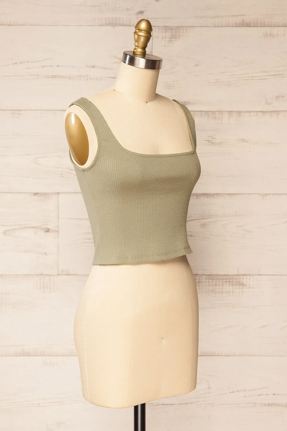 Rizzo Sage | Ribbed Tank Top sold by Boutique 1861 product image thumbnail 3