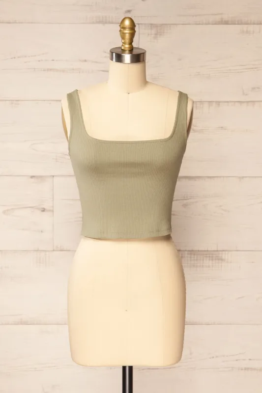 Rizzo Sage | Ribbed Tank Top sold by Boutique 1861