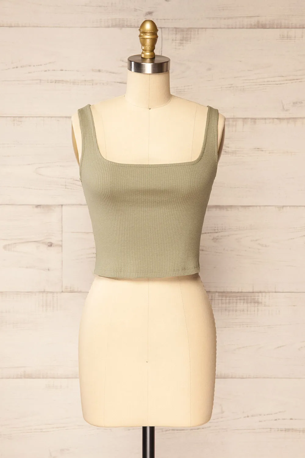 Rizzo Sage | Ribbed Tank Top sold by Boutique 1861