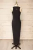 Daegu Black | Long Fitted Ribbed Dress sold by Boutique 1861