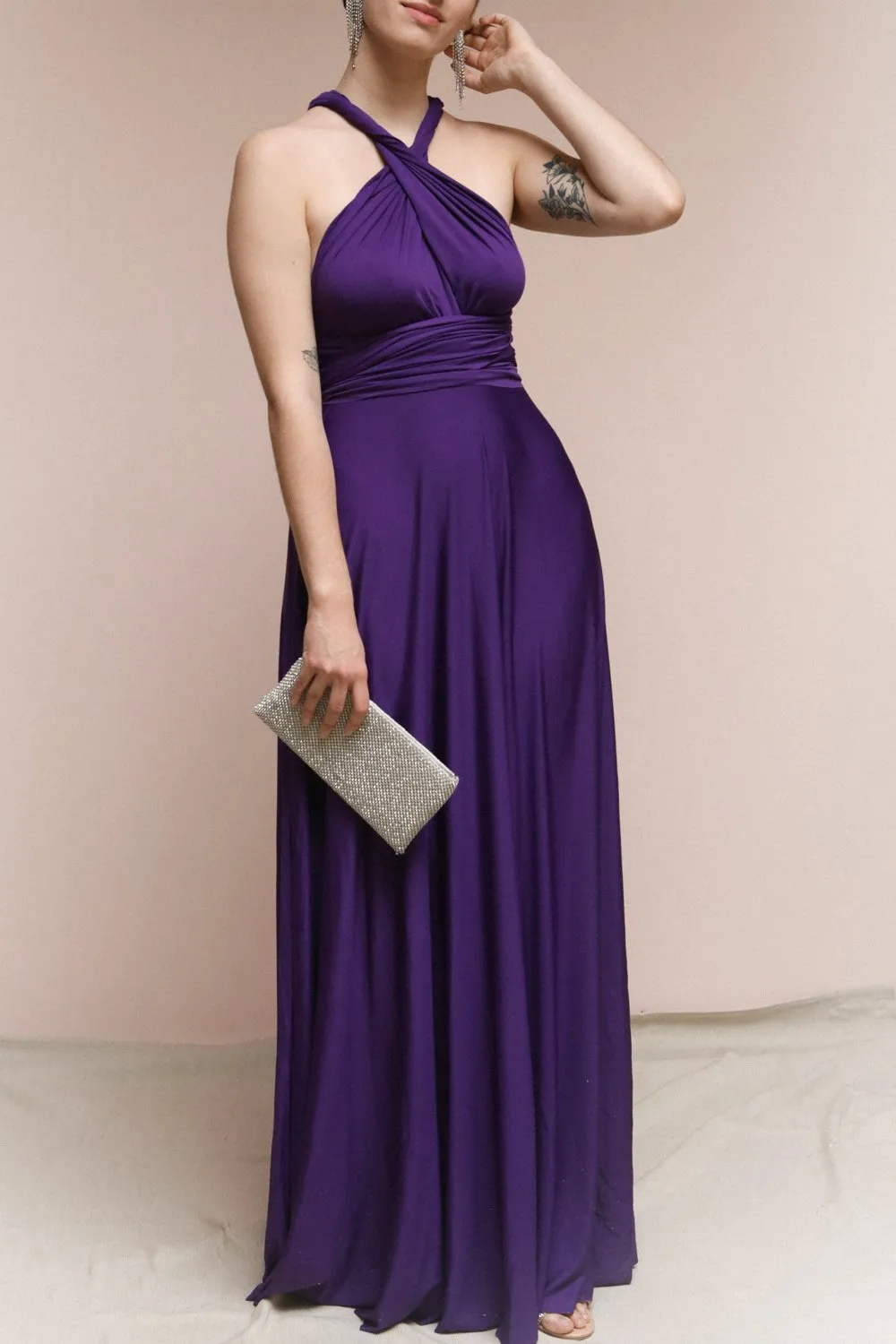 Elatia Lune | Gray Convertible Dress sold by Boutique 1861 product image thumbnail 3