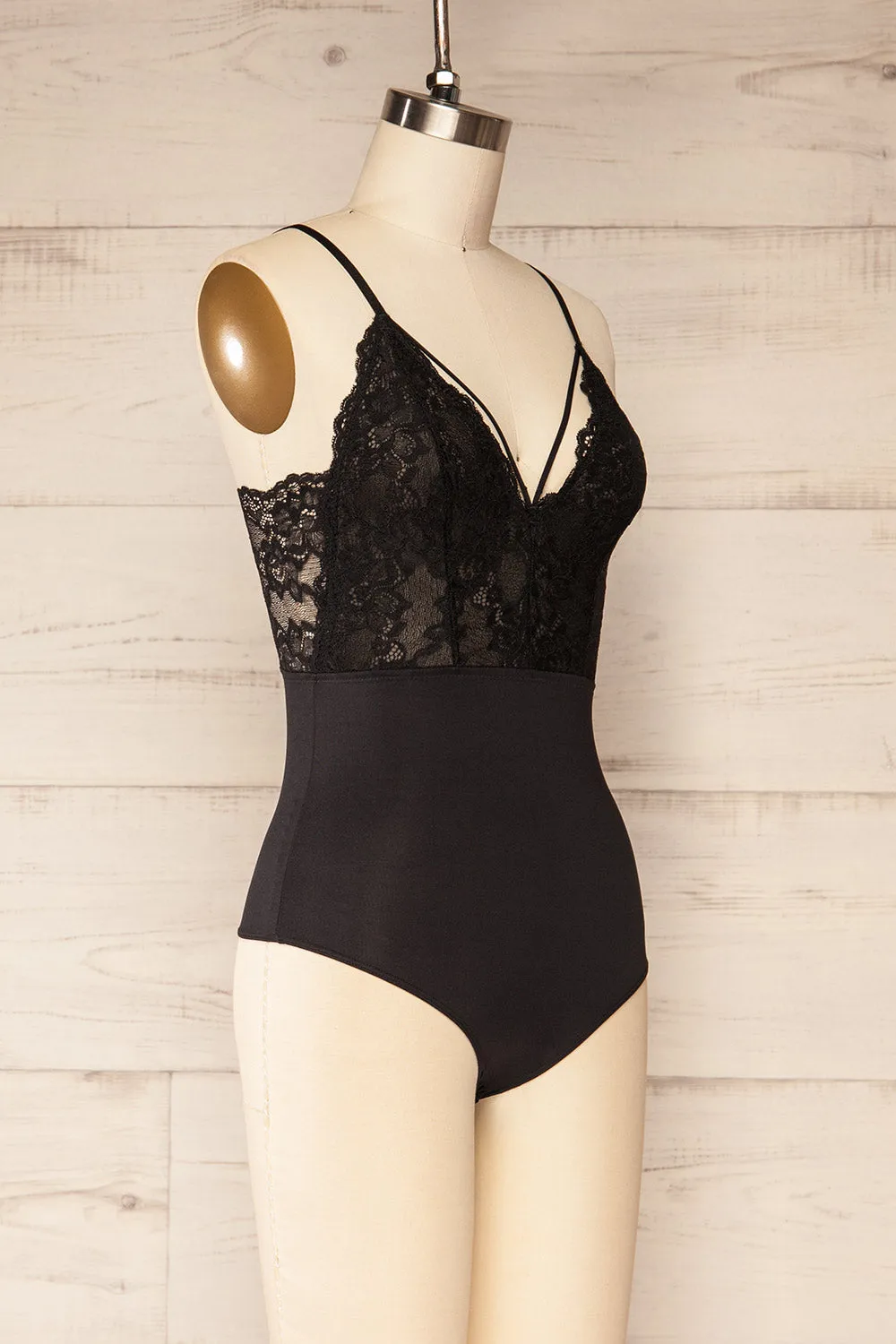 Xalapa | Black Lace Lingerie Bodysuit sold by Boutique 1861 product image thumbnail 3
