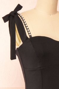 Alarice | Fitted Midi Black Dress sold by Boutique 1861