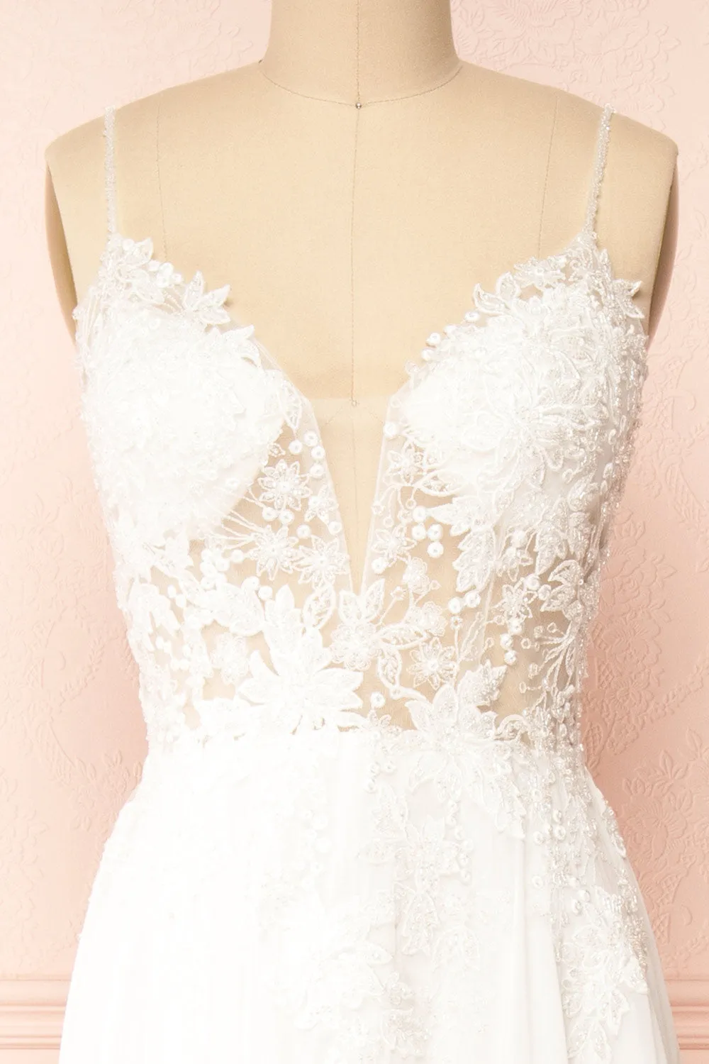 Arsinoe | White Plunging Neckline Bridal Gown sold by Boutique 1861 product image thumbnail 3