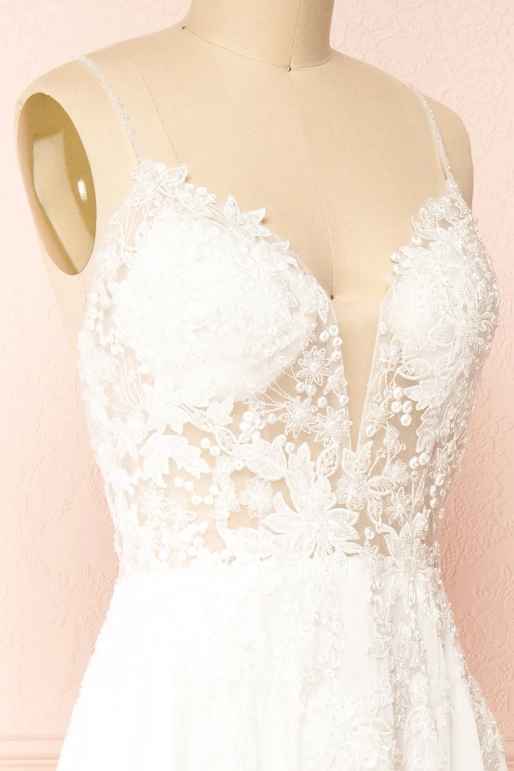 Arsinoe | White Plunging Neckline Bridal Gown sold by Boutique 1861 product image thumbnail 5