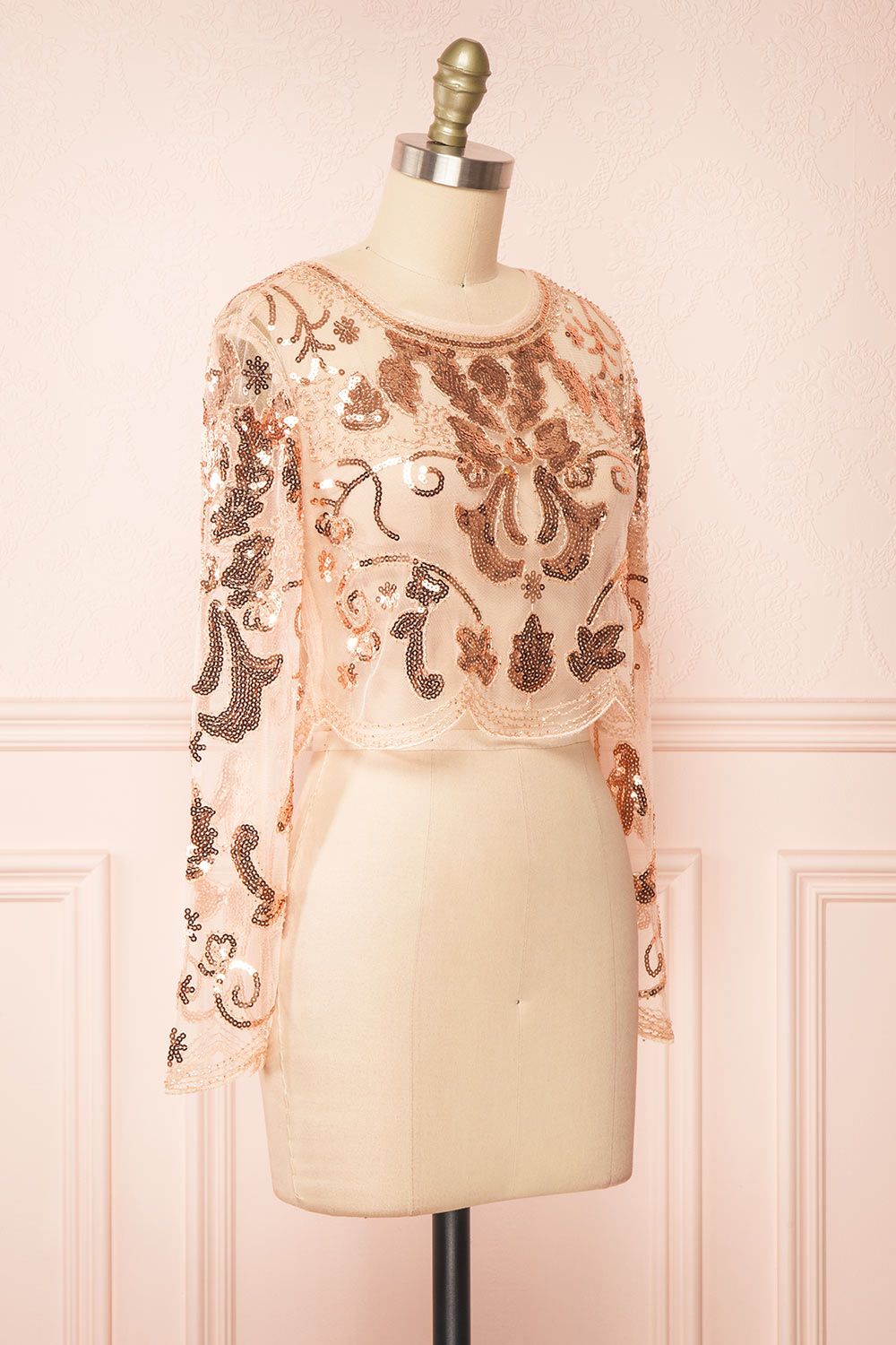 Ismira Rosegold | Cropped Sequin Top sold by Boutique 1861 product image thumbnail 3