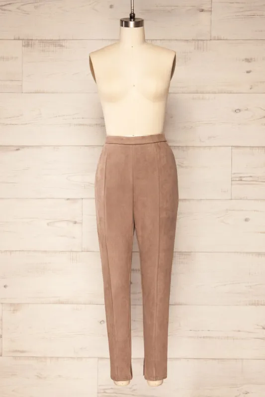 Assieni Taupe | Straight Leg Pants sold by Boutique 1861
