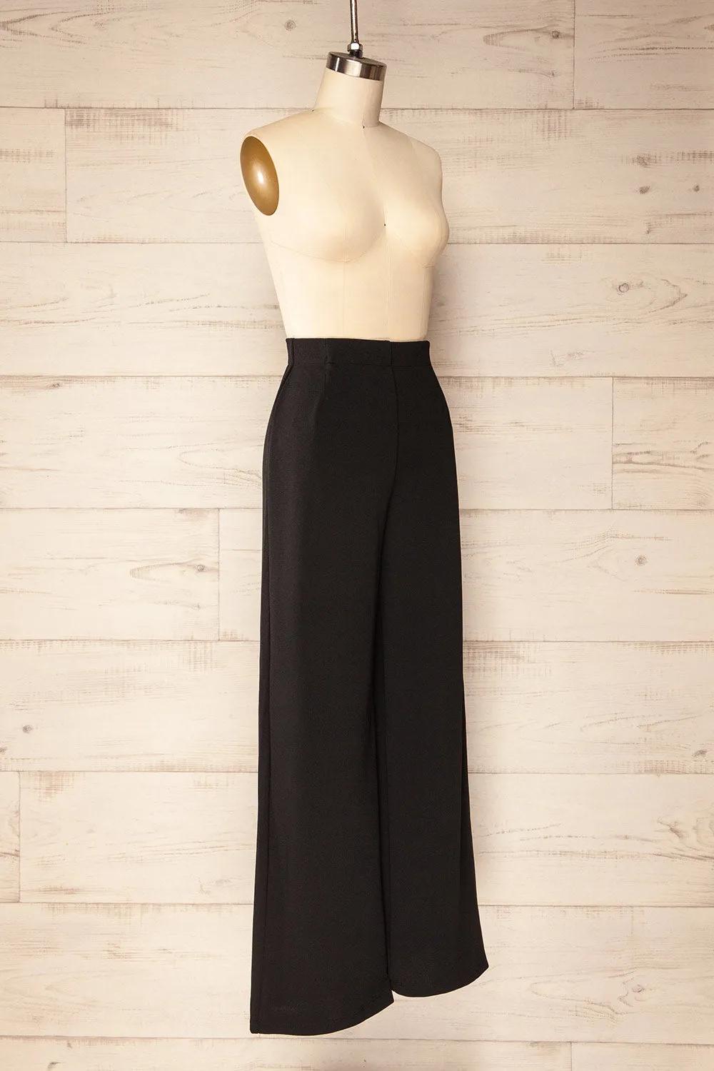 Anakao | Black High-Waisted Wide Leg Pants sold by Boutique 1861 product image thumbnail 3