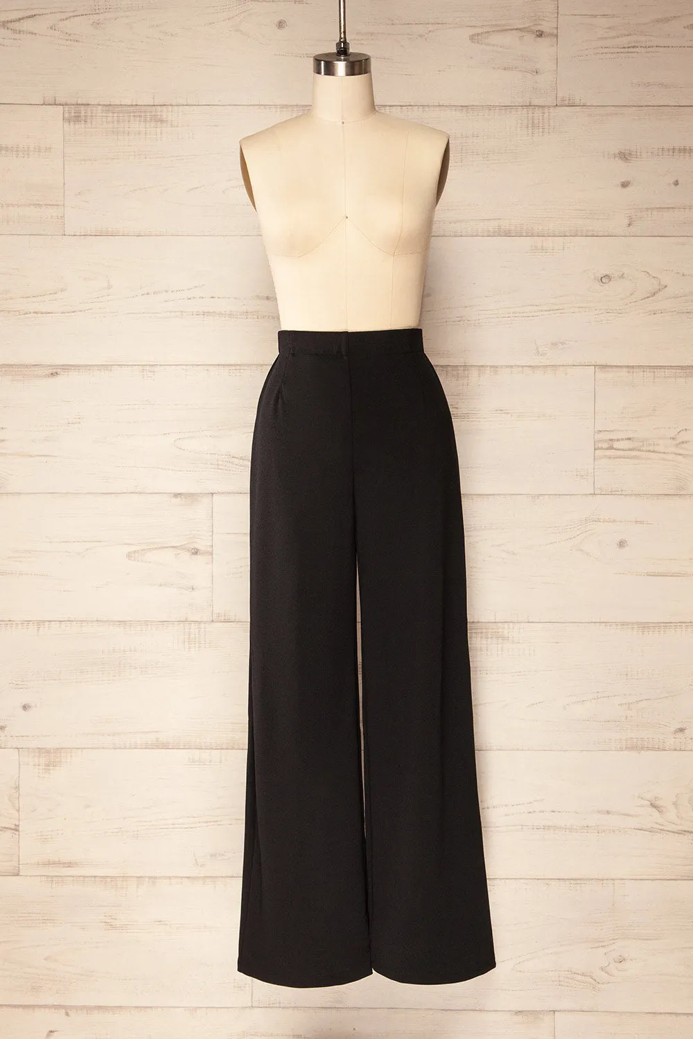 Anakao | Black High-Waisted Wide Leg Pants sold by Boutique 1861