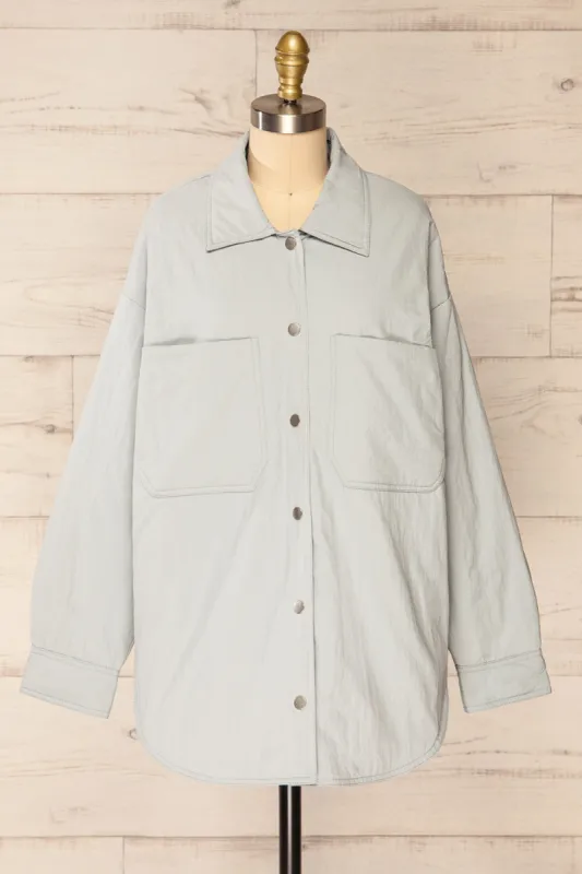 Vilanova Blue | Slightly Padded Shacket w/ Front Pockets sold by Boutique 1861