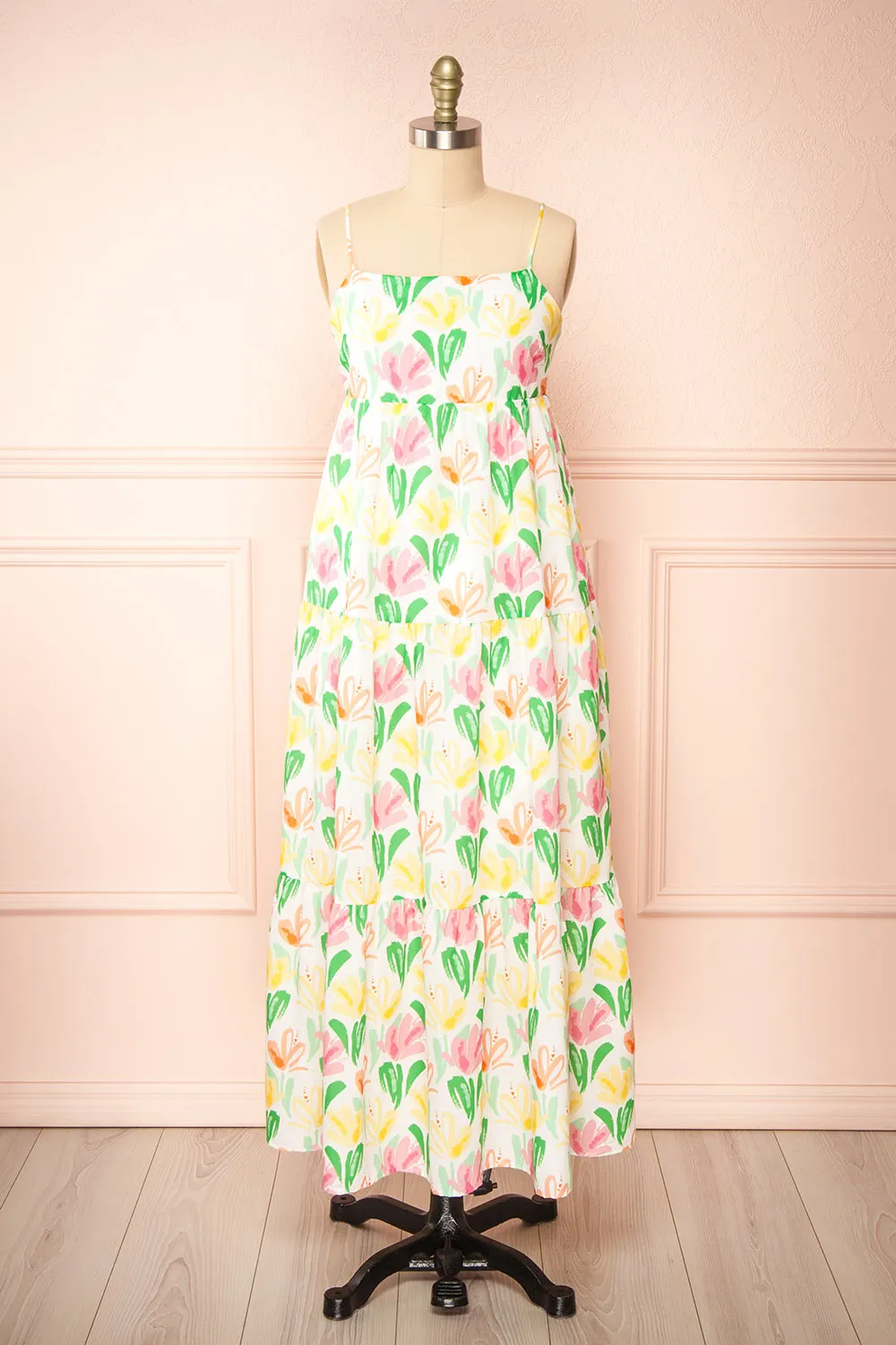 Silvia | Colourful Floral Maxi Dress sold by Boutique 1861