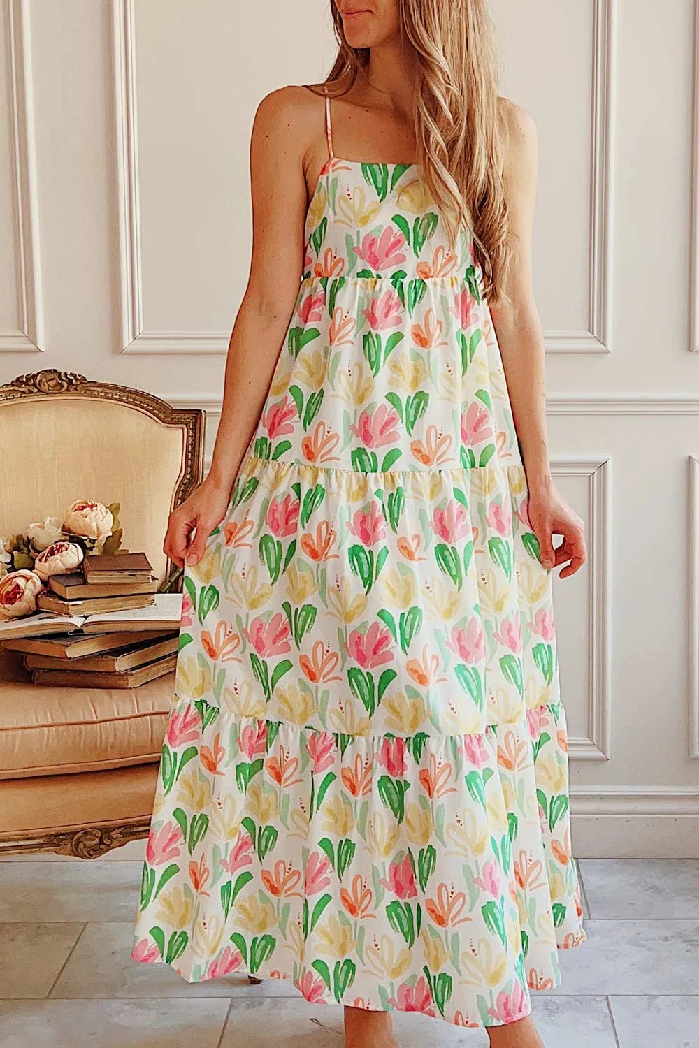 Silvia | Colourful Floral Maxi Dress sold by Boutique 1861 product image thumbnail 2