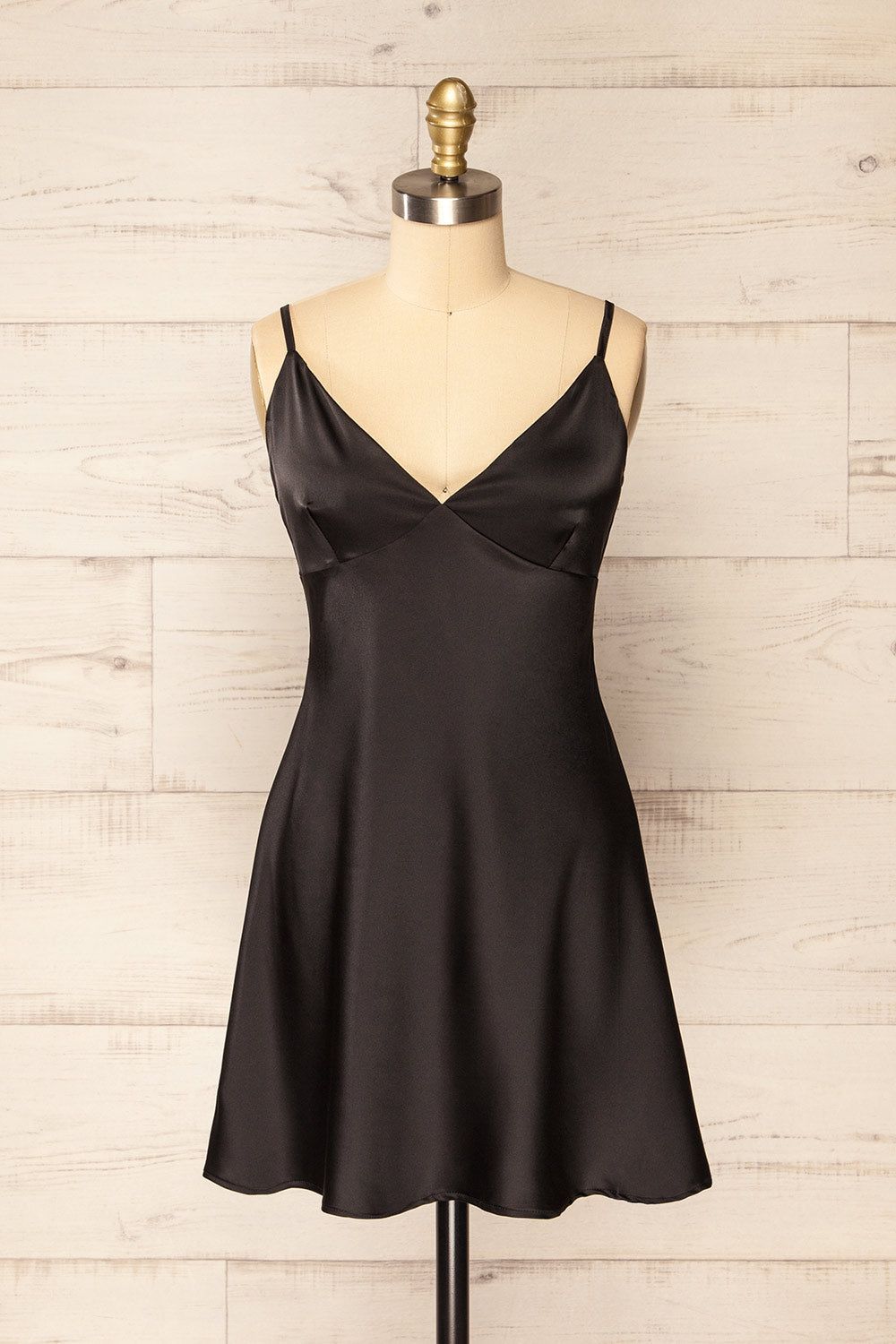 penney mini dress black York Satin Mini Dress