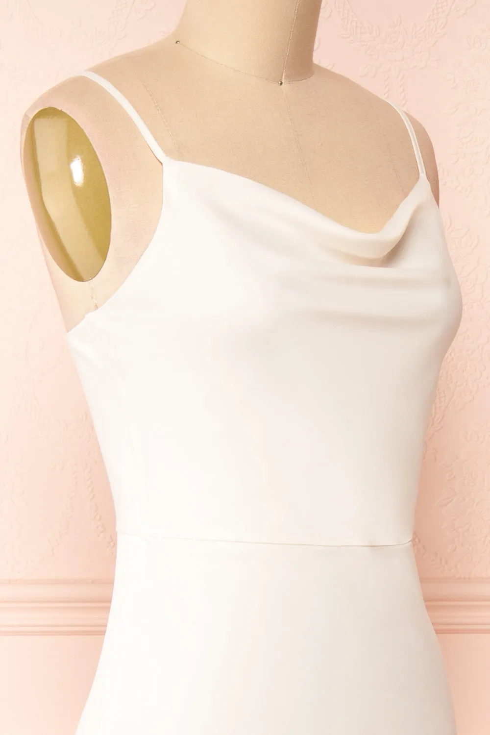 Florence | Ivory Bridal Satin Maxi Dress sold by Boutique 1861 product image thumbnail 4