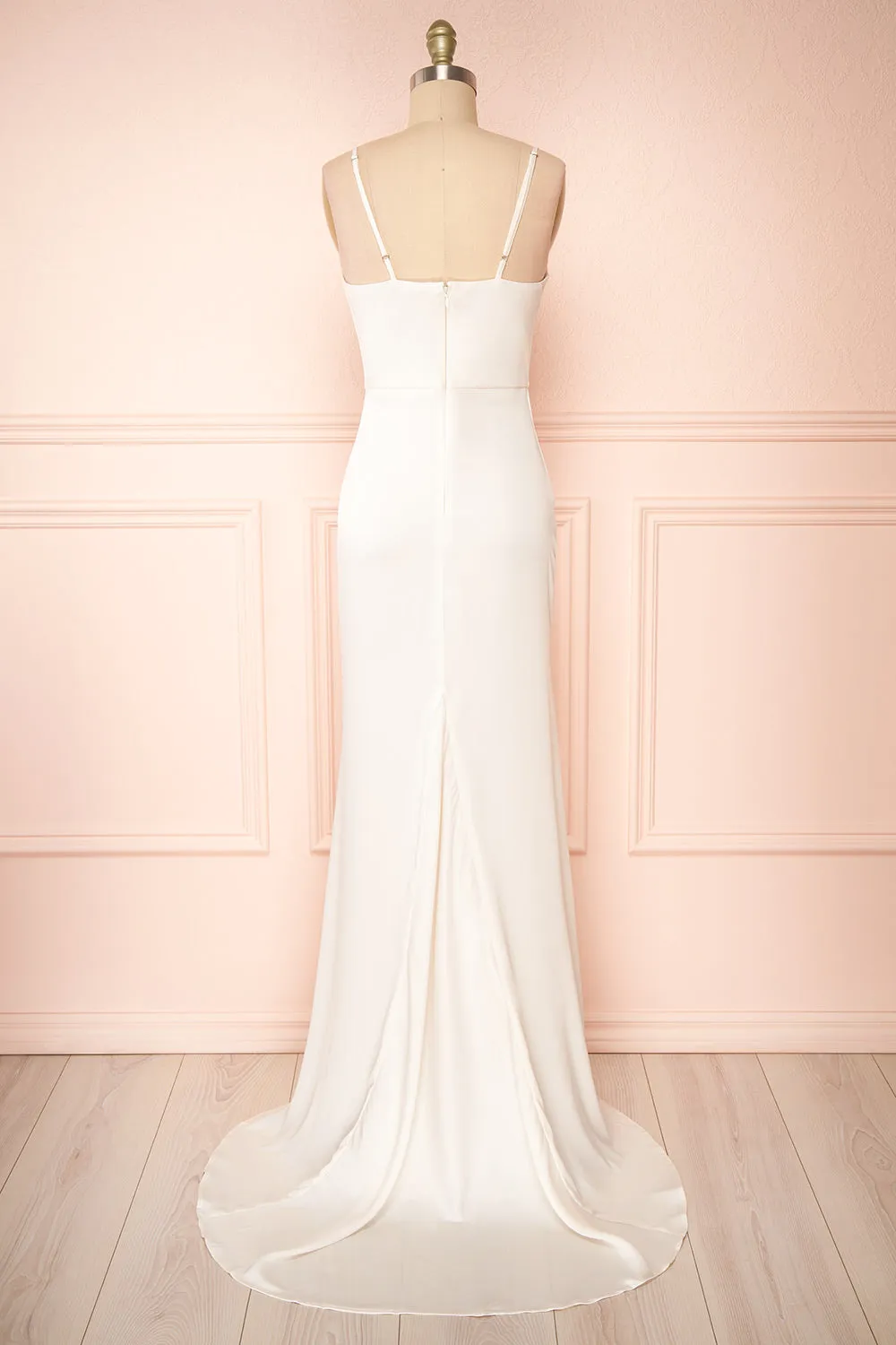 Florence | Ivory Bridal Satin Maxi Dress sold by Boutique 1861 product image thumbnail 5