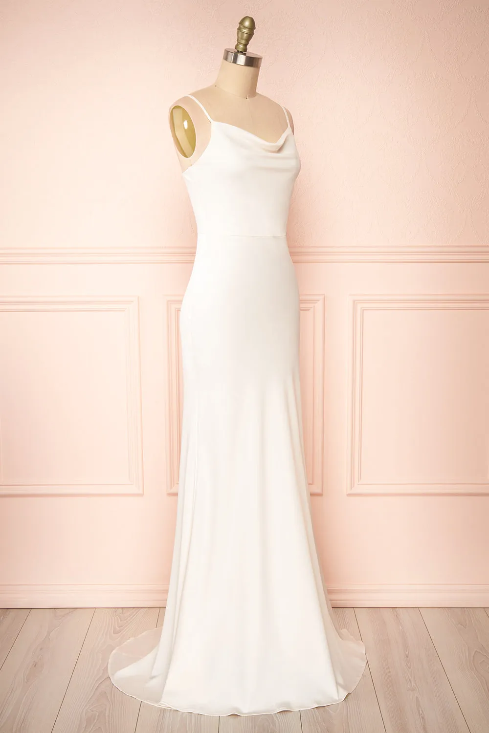 Florence | Ivory Bridal Satin Maxi Dress sold by Boutique 1861 product image thumbnail 3