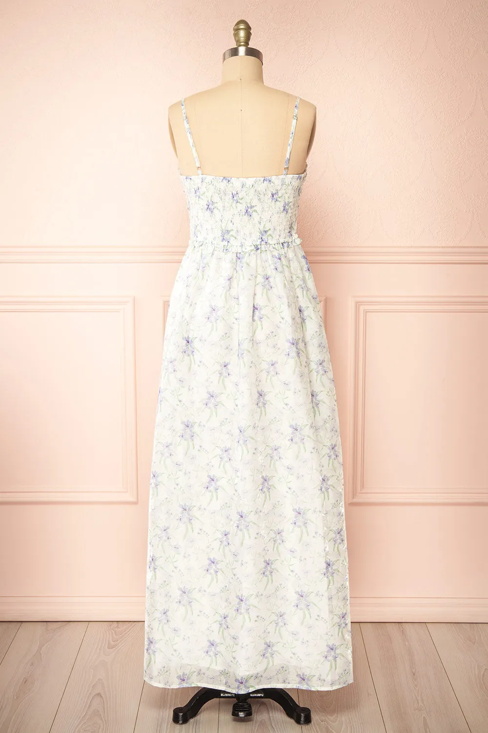 Diurnia | Shimmery Maxi Floral Dress w/ V-Neckline sold by Boutique 1861 product image thumbnail 5