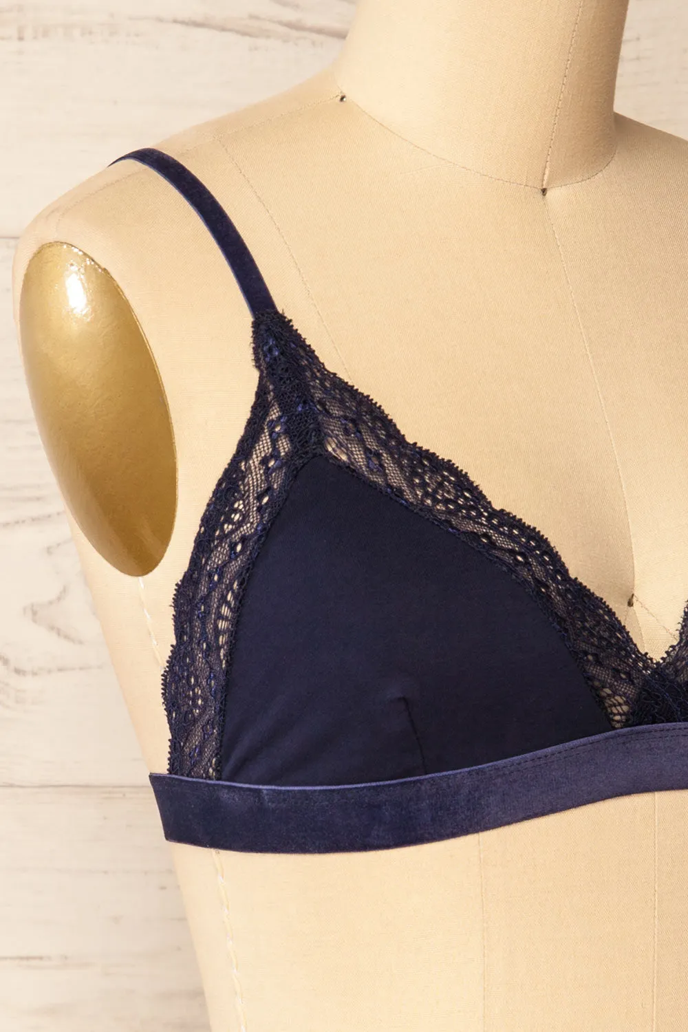 Kenitra Navy | Bralette w/ Lace Trims sold by Boutique 1861 product image thumbnail 4