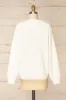 Happie | White Knit Crewneck w/ Smiley Face sold by Boutique 1861