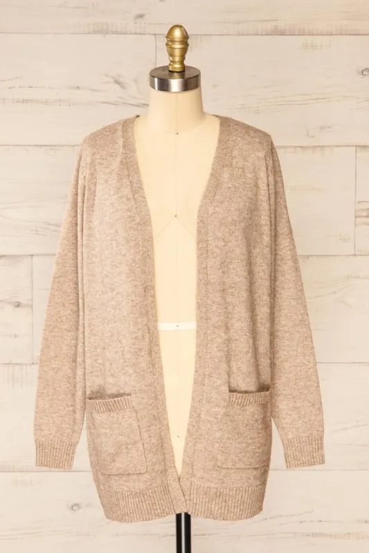 Tarawa Taupe | Soft Cardigan w/ Pockets sold by Boutique 1861