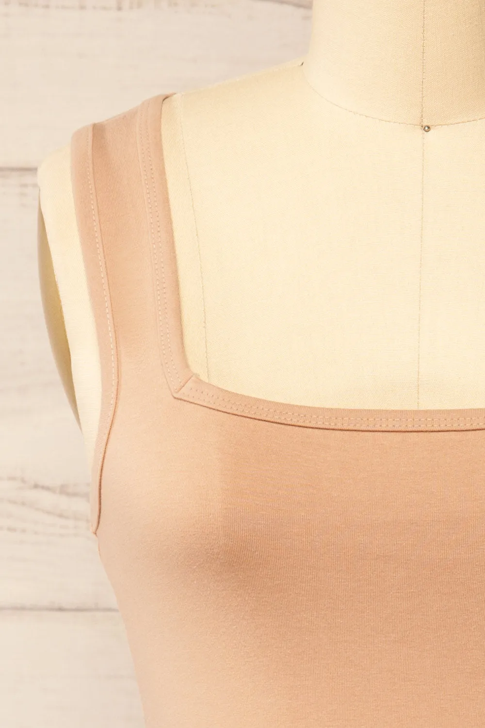Brutus Beige | Square Neck Cropped Cami sold by Boutique 1861 product image thumbnail 2