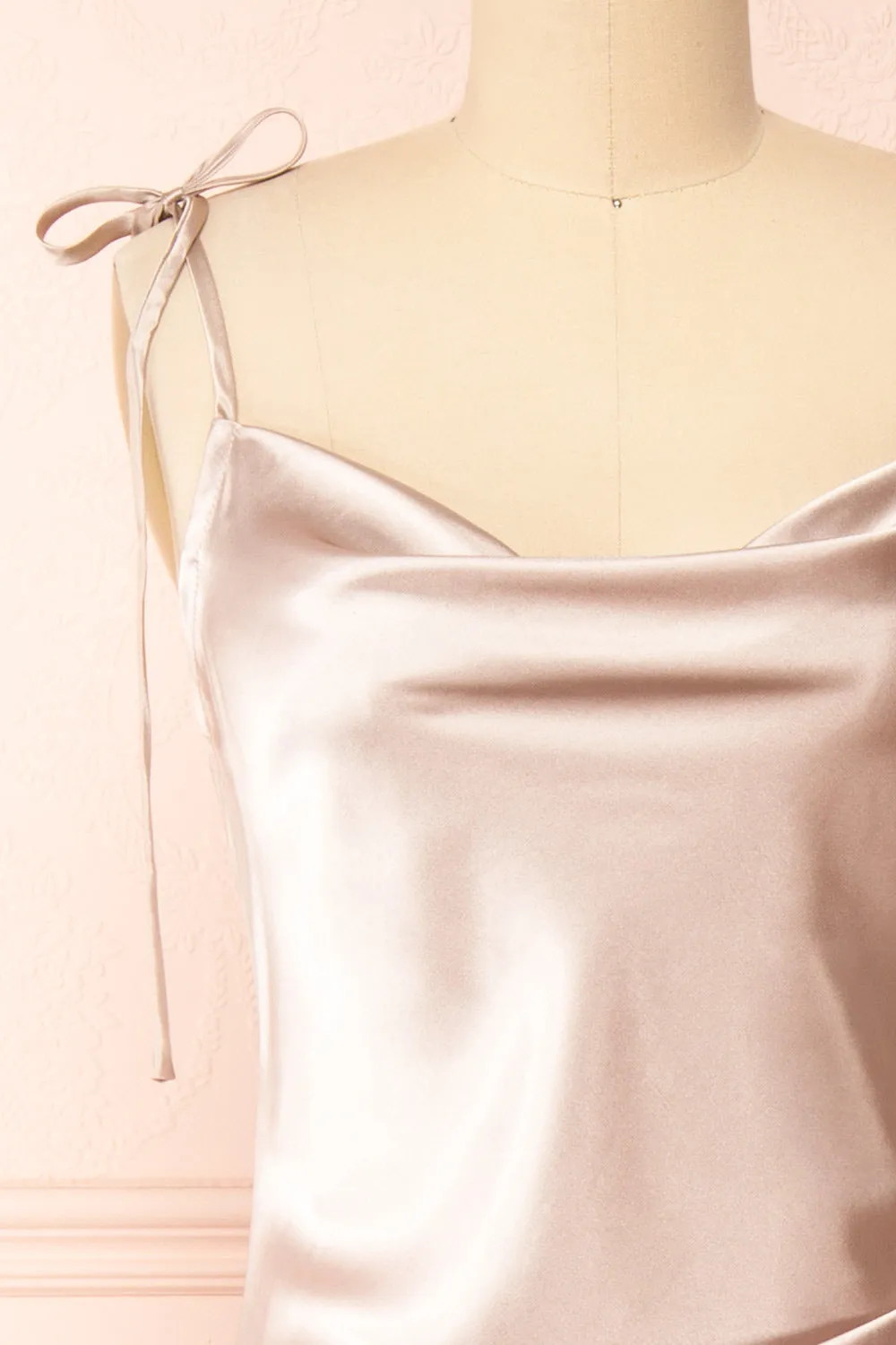 Elyse Champagne | Cowl Neck Midi Dress sold by Boutique 1861 product image thumbnail 3