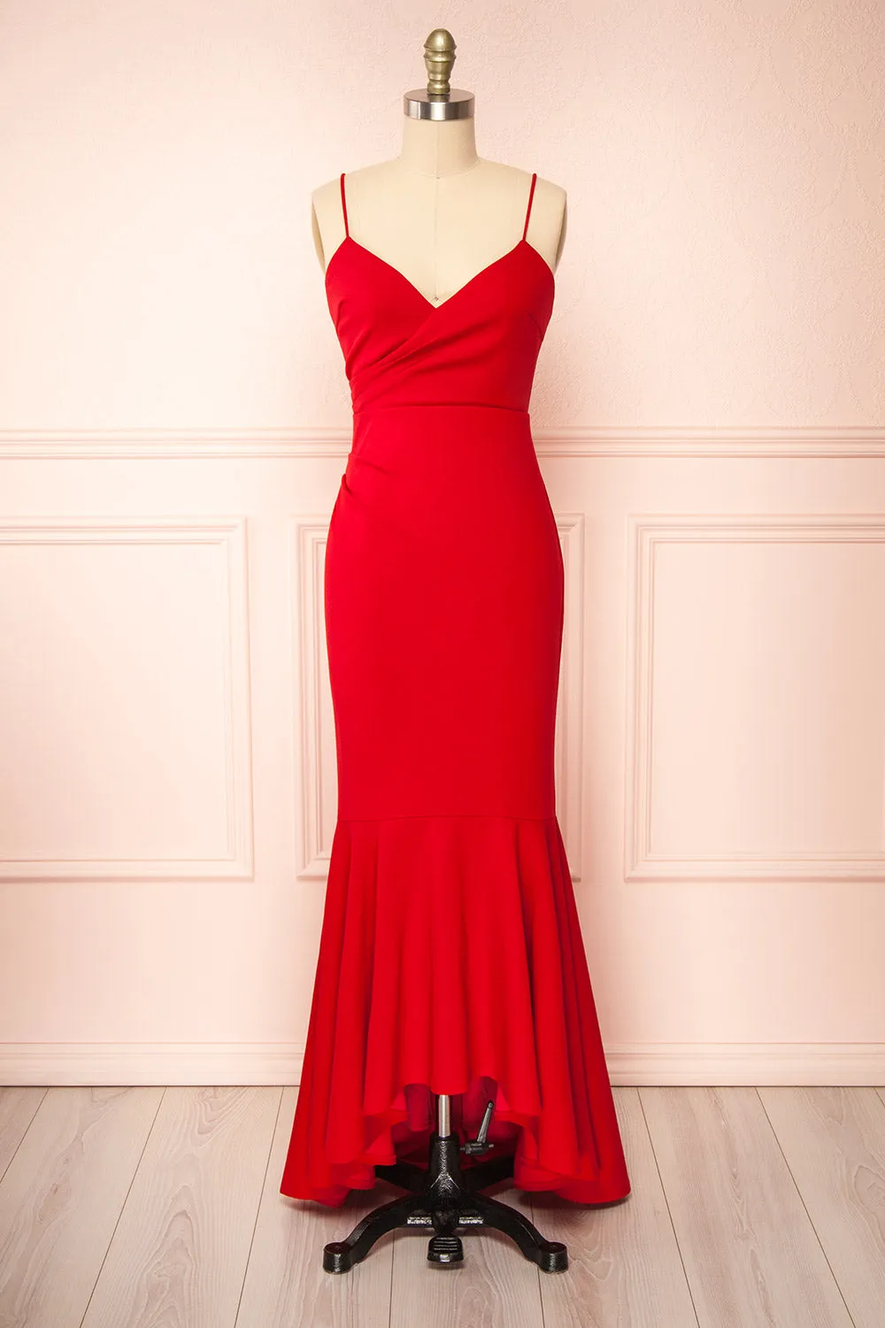 Rita Red | Fitted Mermaid Maxi Dress sold by Boutique 1861