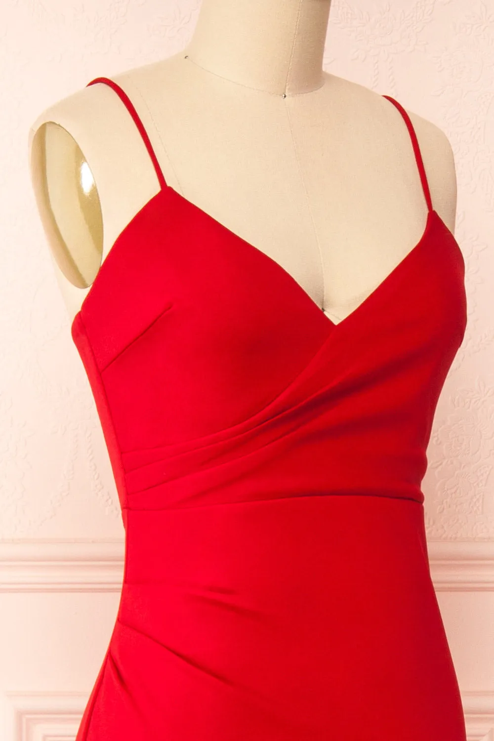 Rita Red | Fitted Mermaid Maxi Dress sold by Boutique 1861 product image thumbnail 5