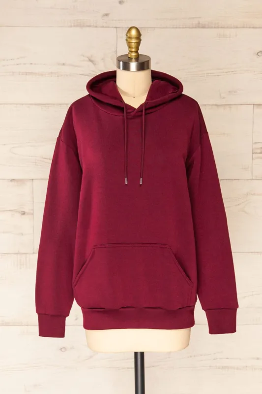 Juxue Cherry | Burgundy Oversized Hoodie sold by Boutique 1861