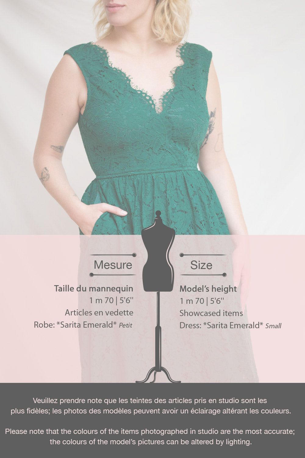 Sarita Emerald | A-Line Lace Midi Dress w/ Wide Straps sold by Boutique 1861 product image thumbnail 10