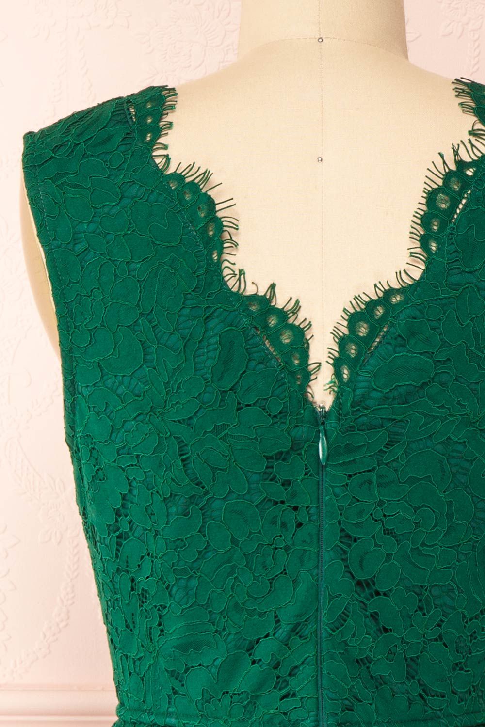 Sarita Emerald | A-Line Lace Midi Dress w/ Wide Straps sold by Boutique 1861 product image thumbnail 7