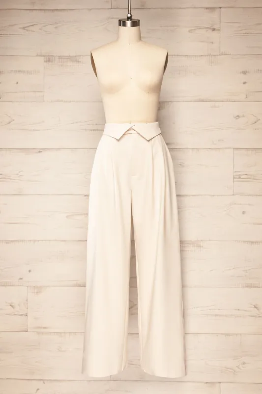 Burford | Straight Leg Pants w/ Flipped Waistline sold by Boutique 1861