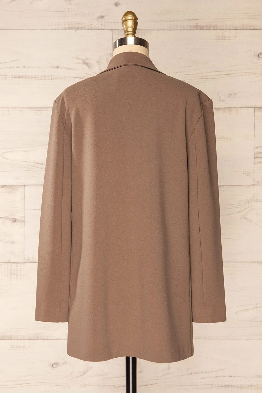 Engla Taupe | Long Classic Blazer sold by Boutique 1861 product image thumbnail 5