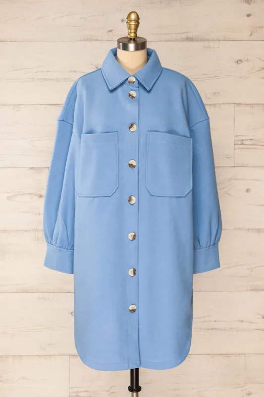 Richmond | Oversized Blue Shacket sold by Boutique 1861