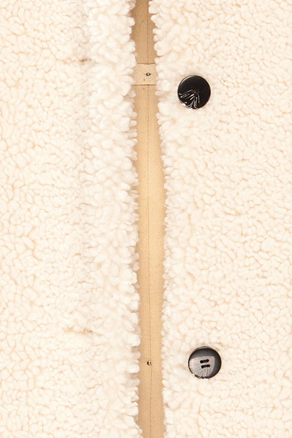 Zaria | Long Ivory Sherpa Coat sold by Boutique 1861 product image thumbnail 12