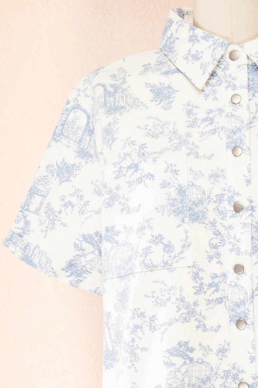 Diaspro | White Denim Romper w/ Prints sold by Boutique 1861 product image thumbnail 2