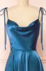 Moira Royal Blue | Cowl Neck Satin Maxi Dress w/ High Slit sold by Boutique 1861