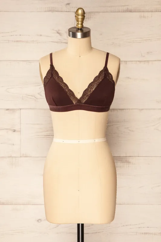Kenitra Brown | Bralette w/ Lace Trims sold by Boutique 1861