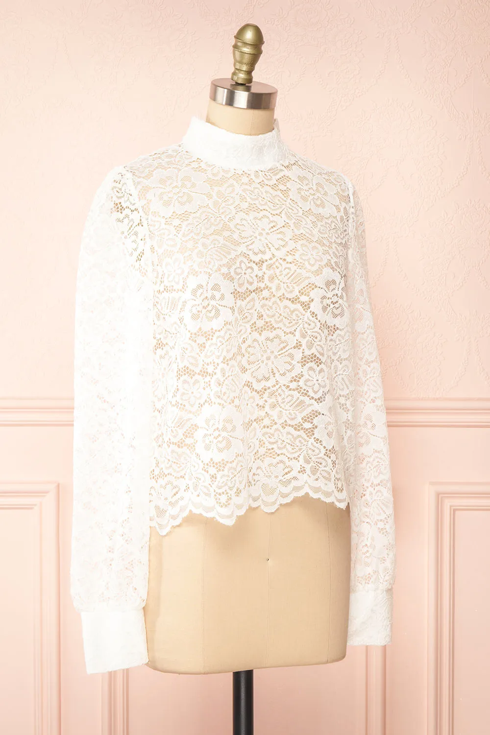 Dahana Ivory | Floral Lace Blouse sold by Boutique 1861 product image thumbnail 3