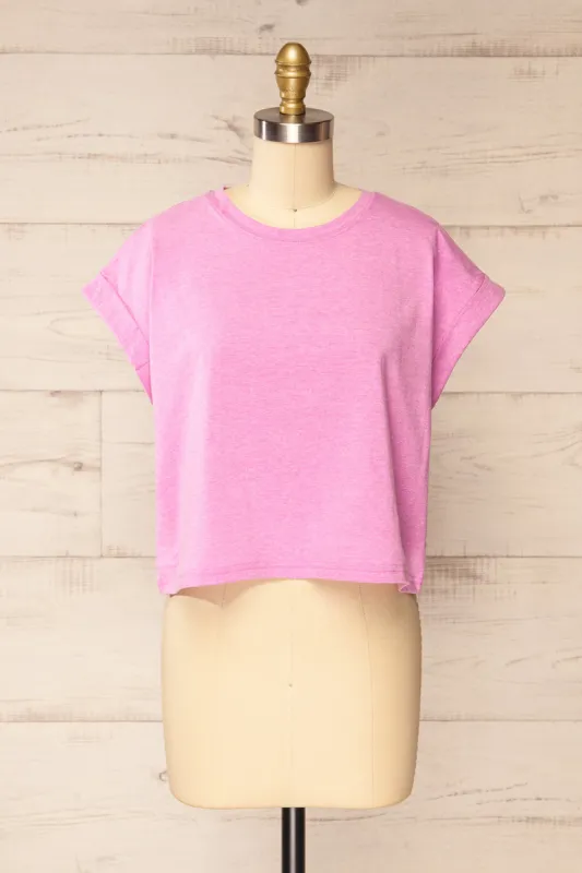 Cheddington Pink | Cropped T-Shirt sold by Boutique 1861