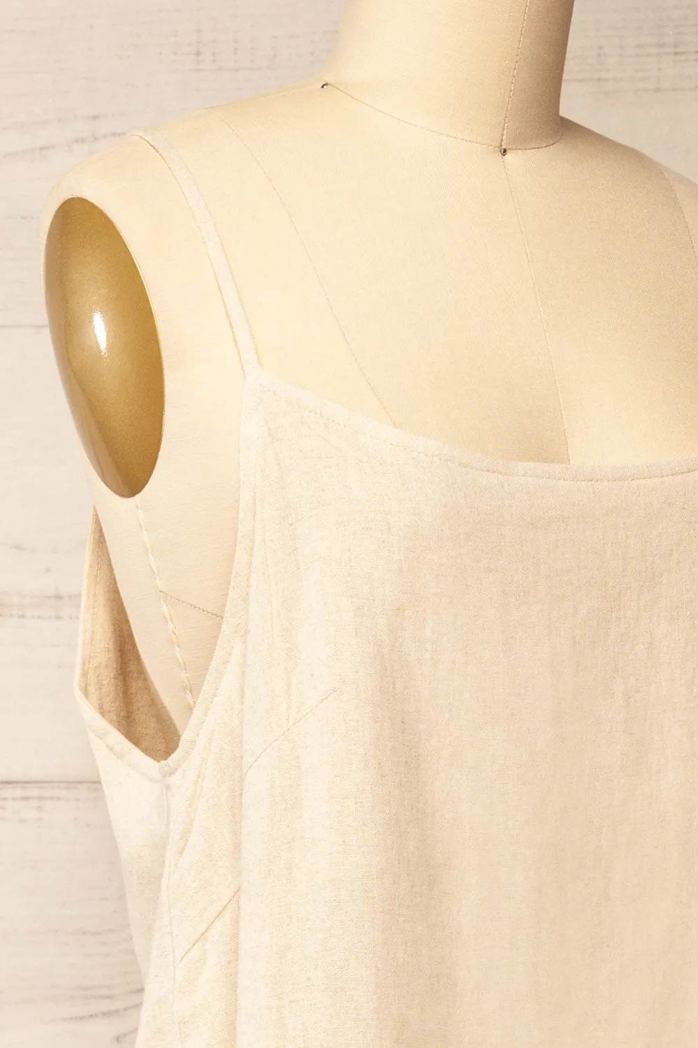 Libby Beige | Oversized Slip Dress w/ Slit sold by Boutique 1861 product image thumbnail 4