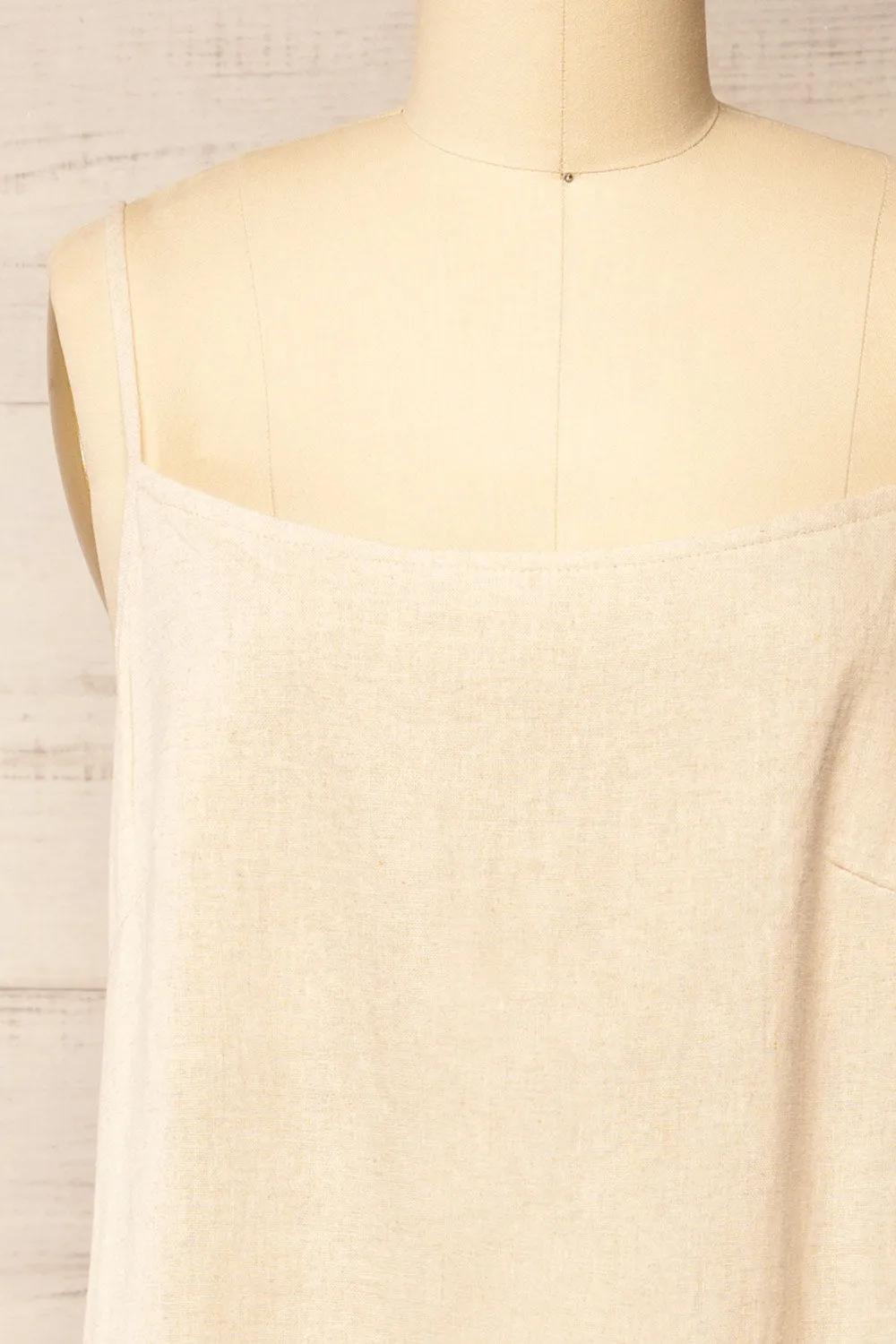 Libby Beige | Oversized Slip Dress w/ Slit sold by Boutique 1861 product image thumbnail 2